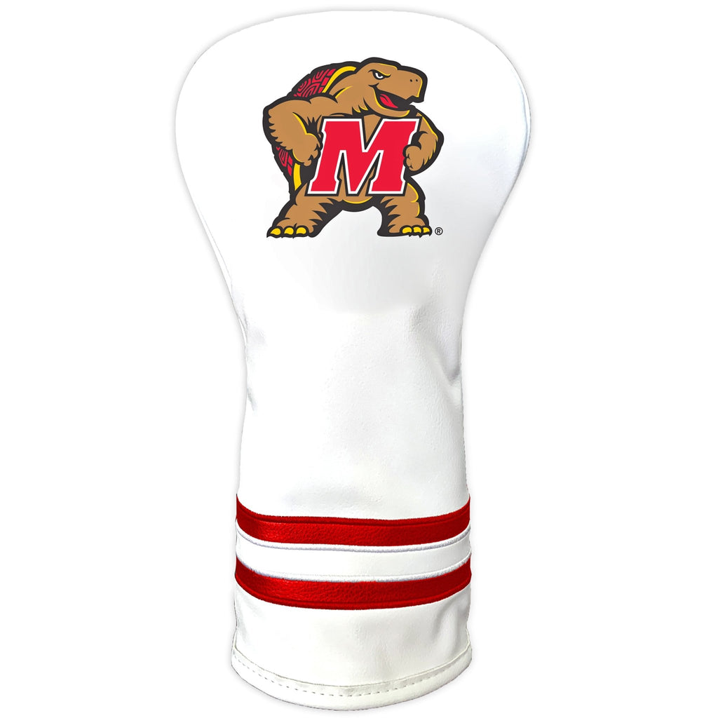 Team Golf Maryland DR/FW Headcovers - Vintage Driver HC - Printed White