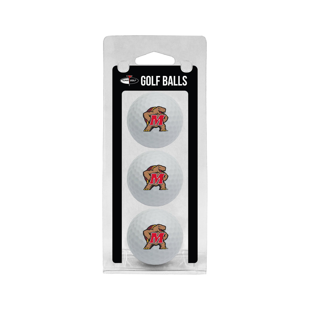 Team Golf Maryland Golf Balls - 3 Pack - White