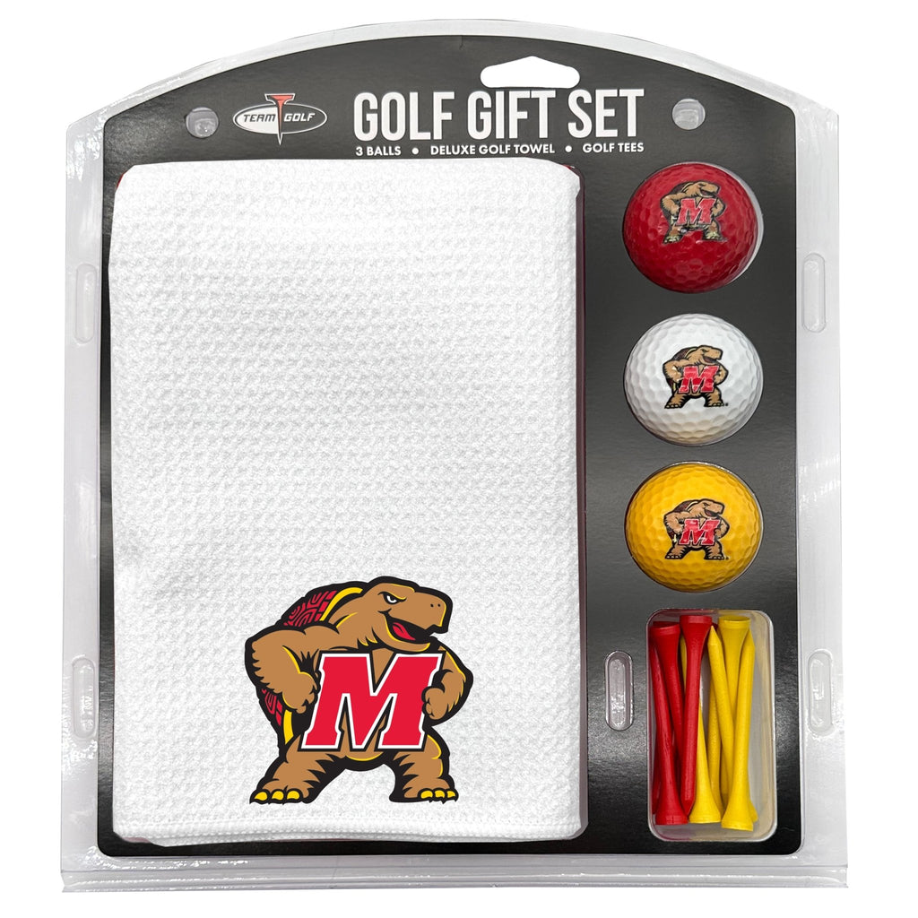 Team Golf Maryland Golf Gift Sets - Microfiber Towel Gift Set - White - 