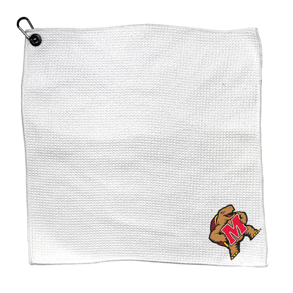 Team Golf Maryland Golf Towels - Microfiber 15X15 White - 