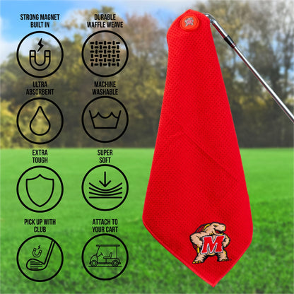 Team Golf Maryland Magnetic Golf Towel - Team Golf USA