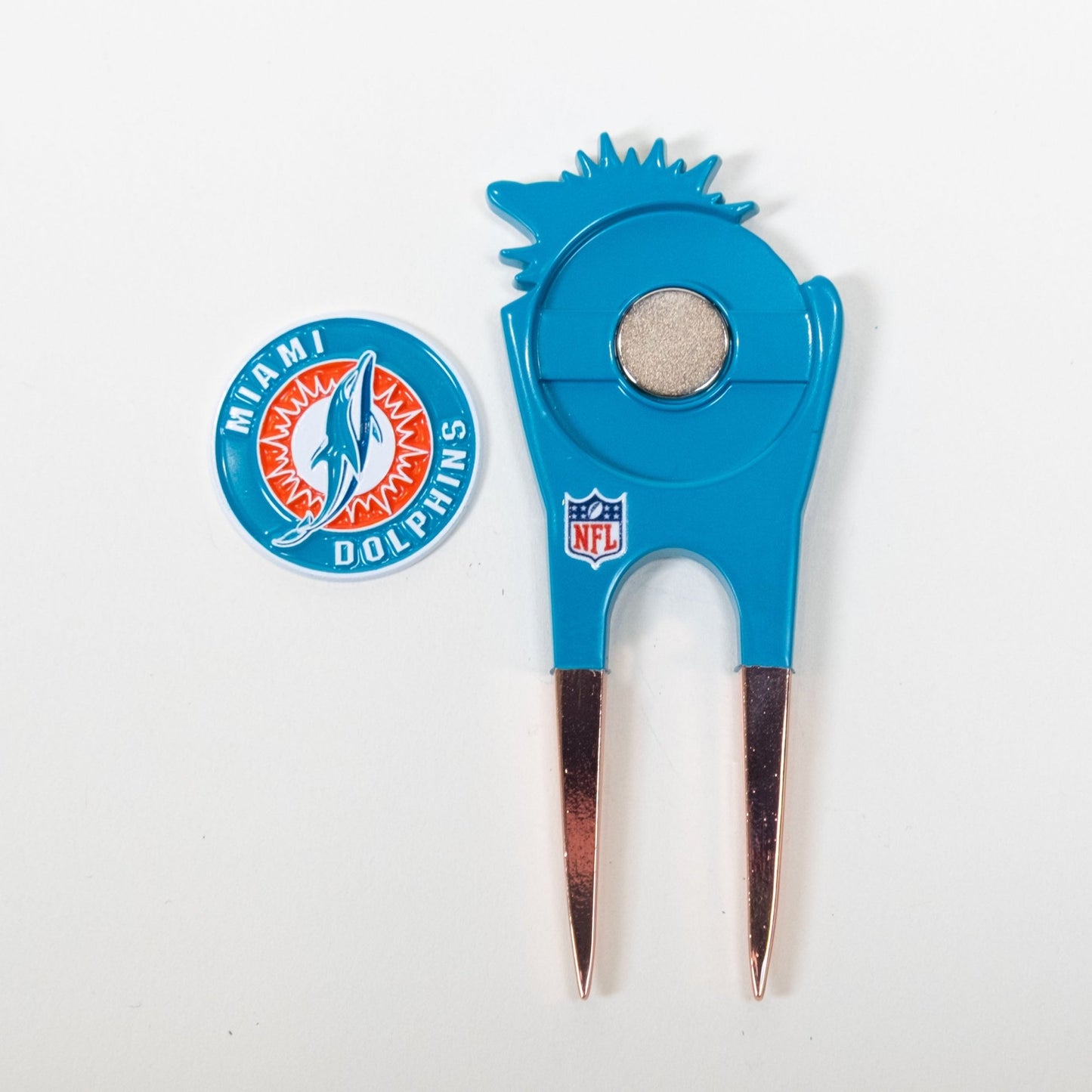 Team Golf MIA Dolphins Divot Tools - Custom Shaped - 