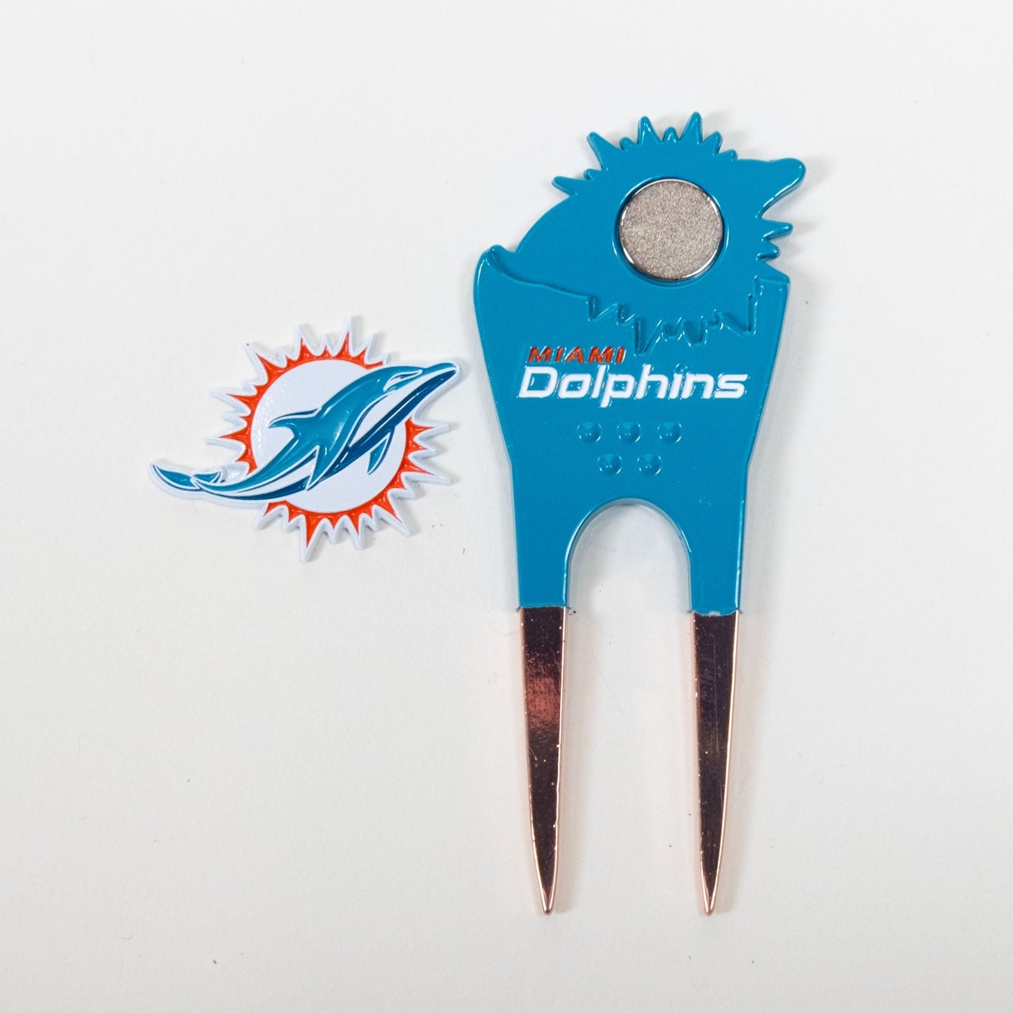 Team Golf MIA Dolphins Divot Tools - Custom Shaped - 