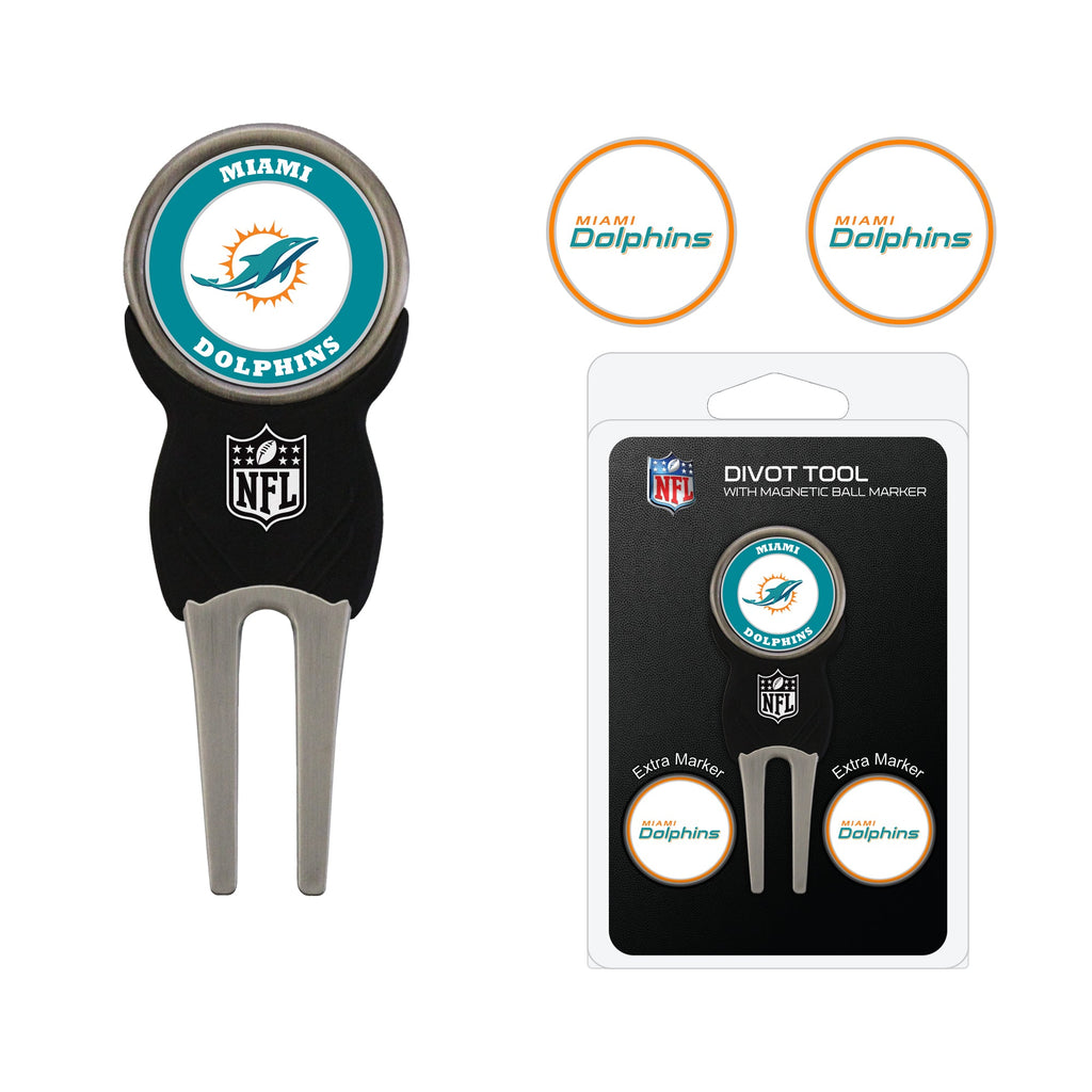 Team Golf MIA Dolphins Divot Tools - Signature Divot Tool Pack - 