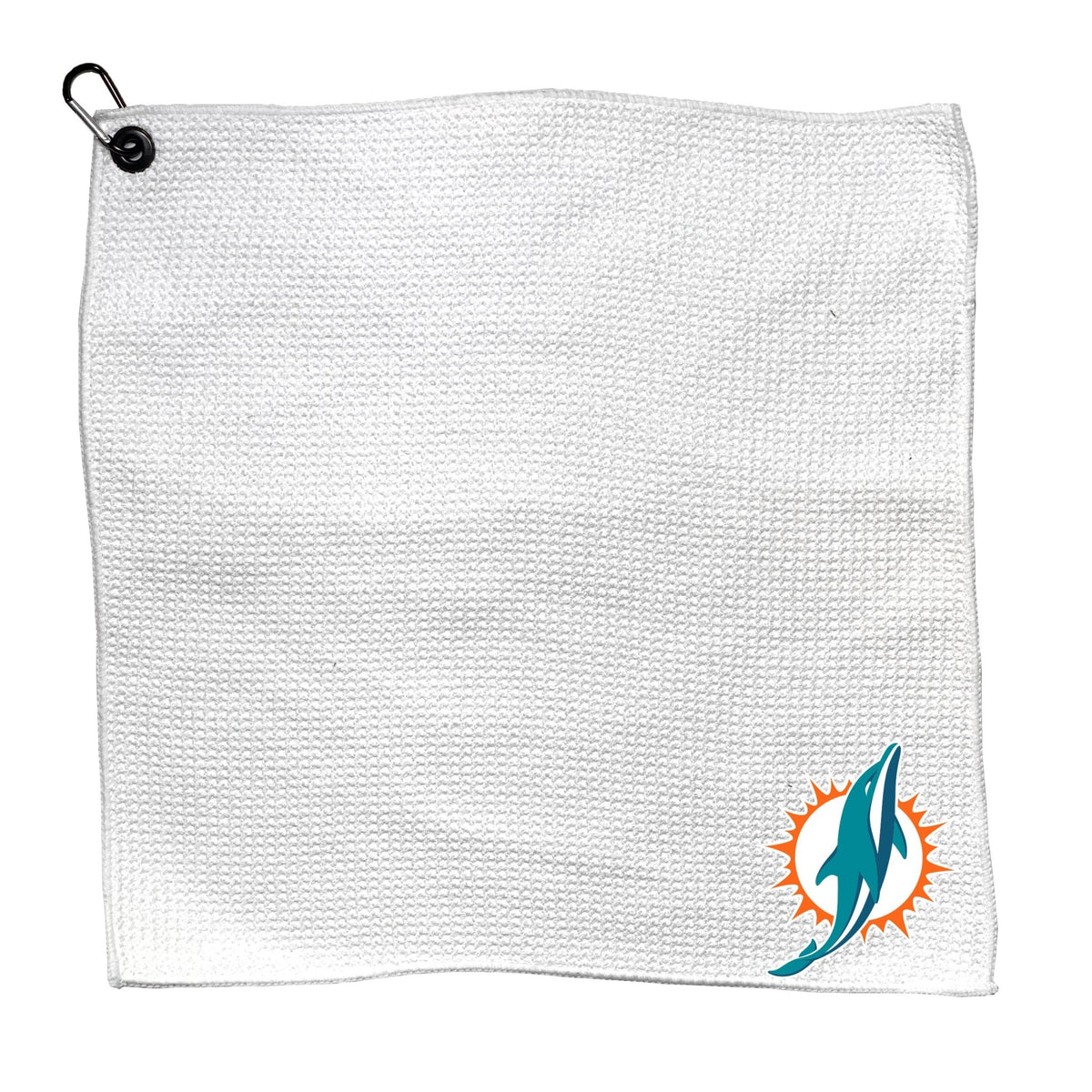 Team Golf MIA Dolphins Golf Towels - Microfiber 15X15 White - 