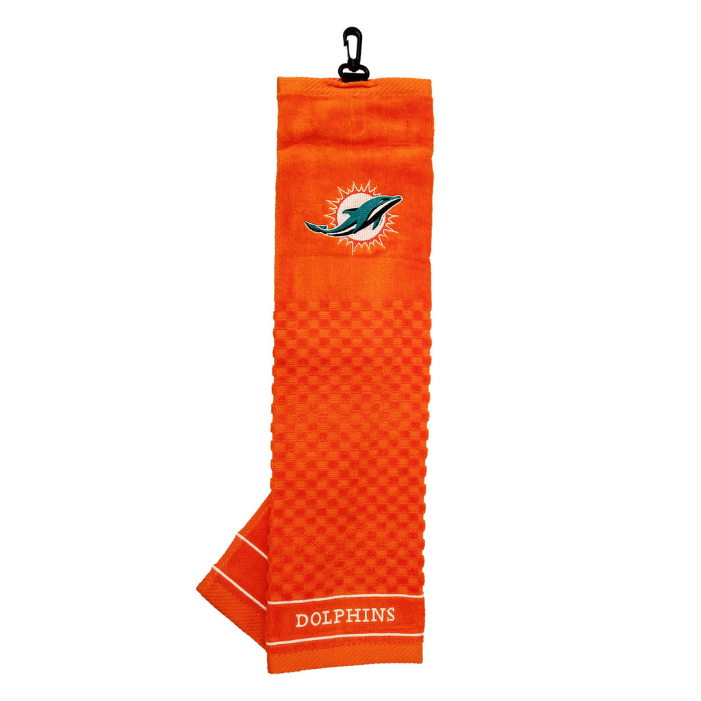Team Golf MIA Dolphins Golf Towels - Tri - Fold 16x22 - 