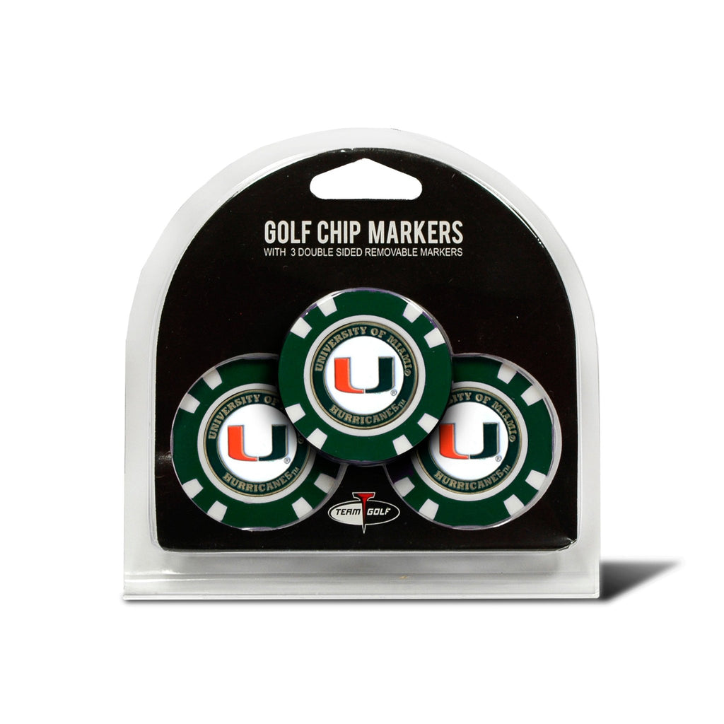 Team Golf Miami Ball Markers - 3 Pack Golf Chip Markers - 
