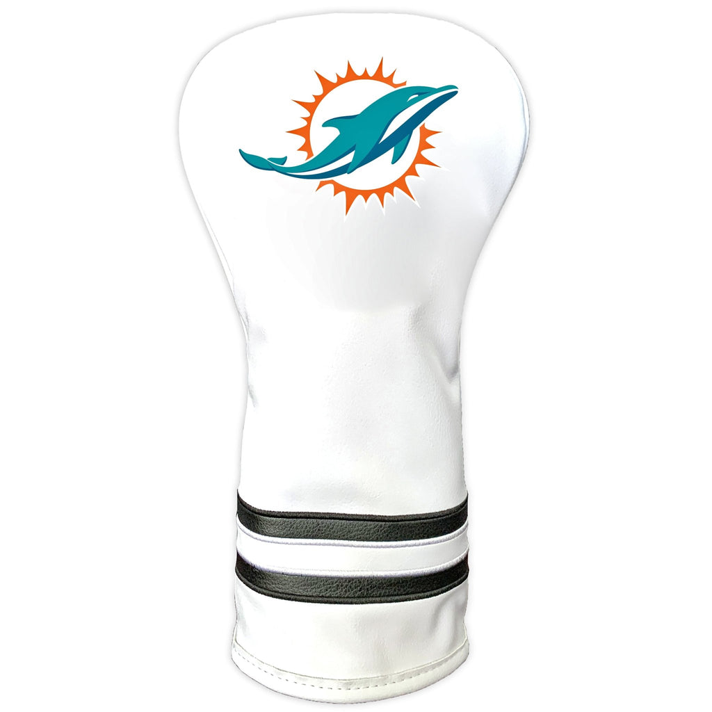 Team Golf Miami Dolphins DR/FW Headcovers - Vintage Driver HC - Printed White