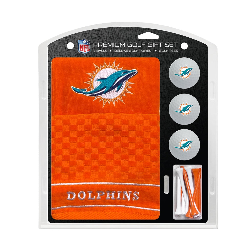 Team Golf Miami Dolphins Golf Gift Sets - Embroidered Towel Gift Set -