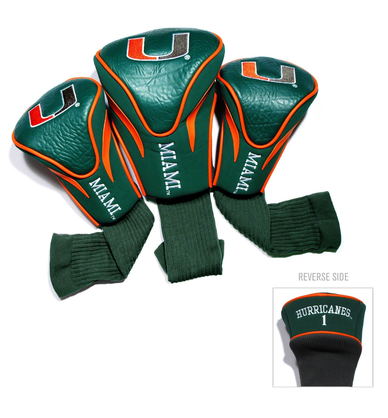 Team Golf Miami DR/FW Headcovers - 3 Pack Contour - Embroidered
