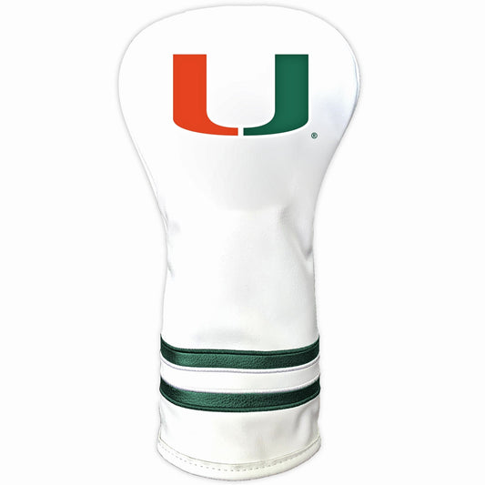 Team Golf Miami DR/FW Headcovers - Vintage Driver HC - Printed White