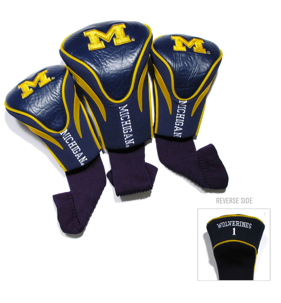 Team Golf Michigan DR/FW Headcovers - 3 Pack Contour - Embroidered