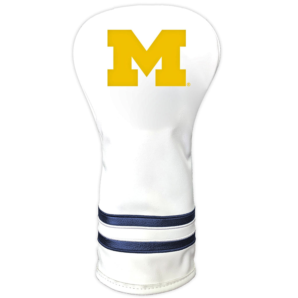 Team Golf Michigan DR/FW Headcovers - Vintage Driver HC - Printed White