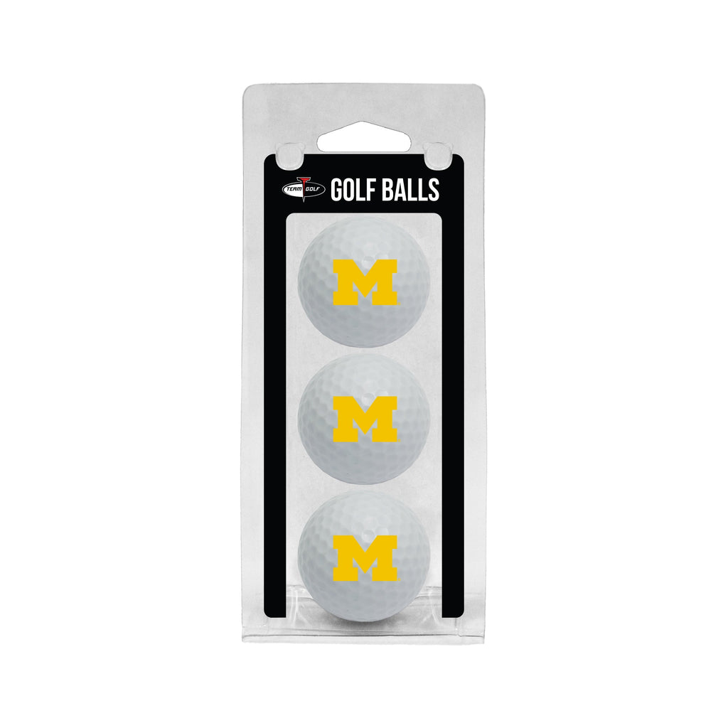Team Golf Michigan Golf Balls - 3 Pack - White