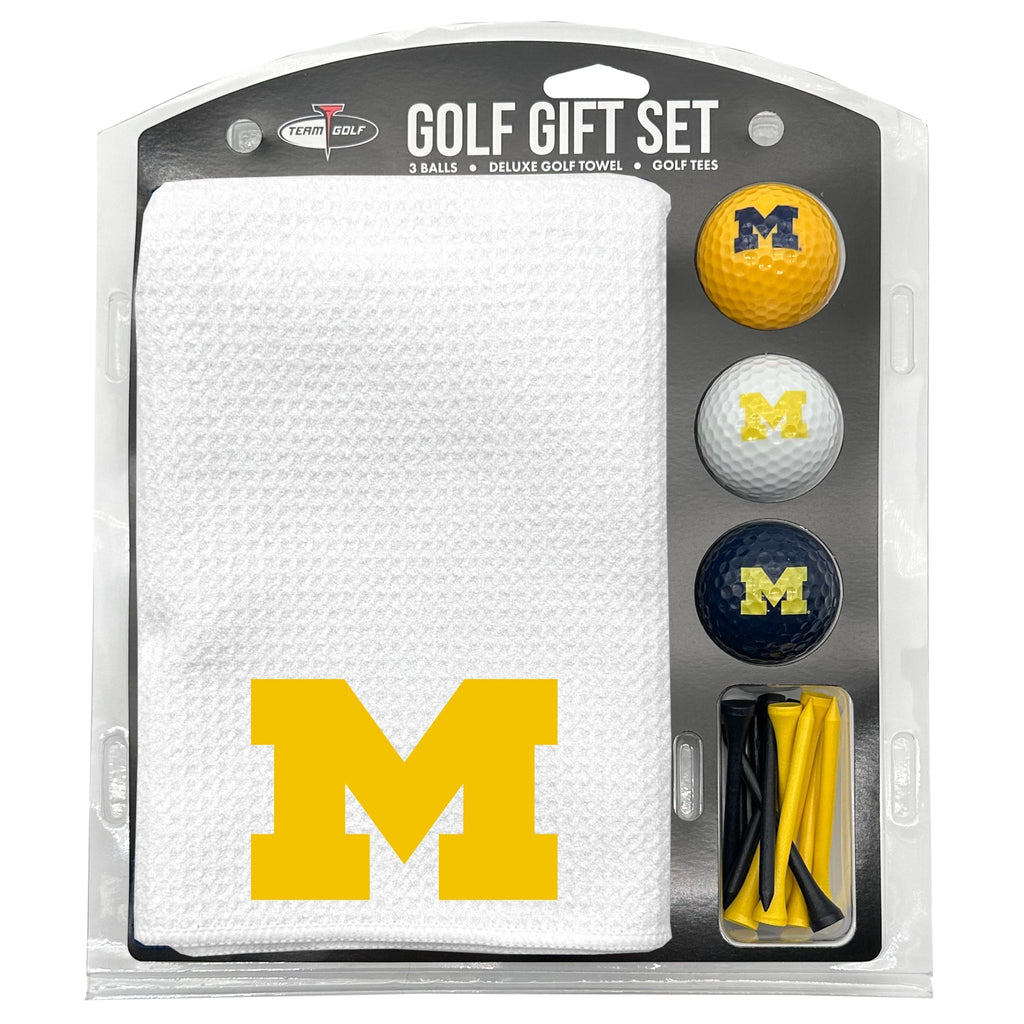 Team Golf Michigan Golf Gift Sets - Microfiber Towel Gift Set - White - 