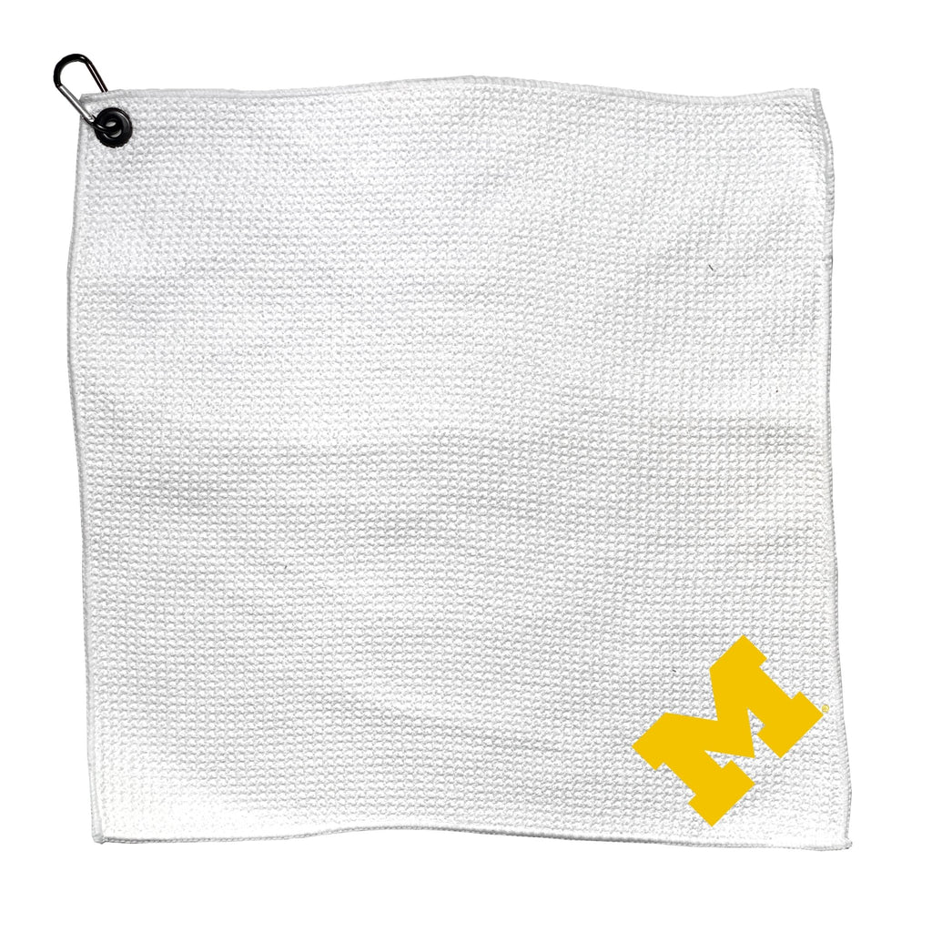 Team Golf Michigan Golf Towels - Microfiber 15X15 White - 