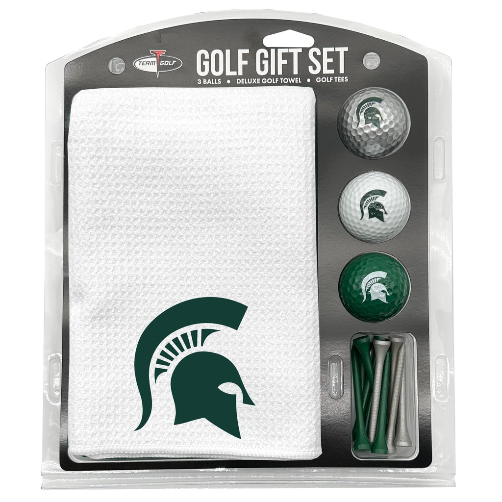 Team Golf Michigan St Golf Gift Sets - Microfiber Towel Gift Set - White - 