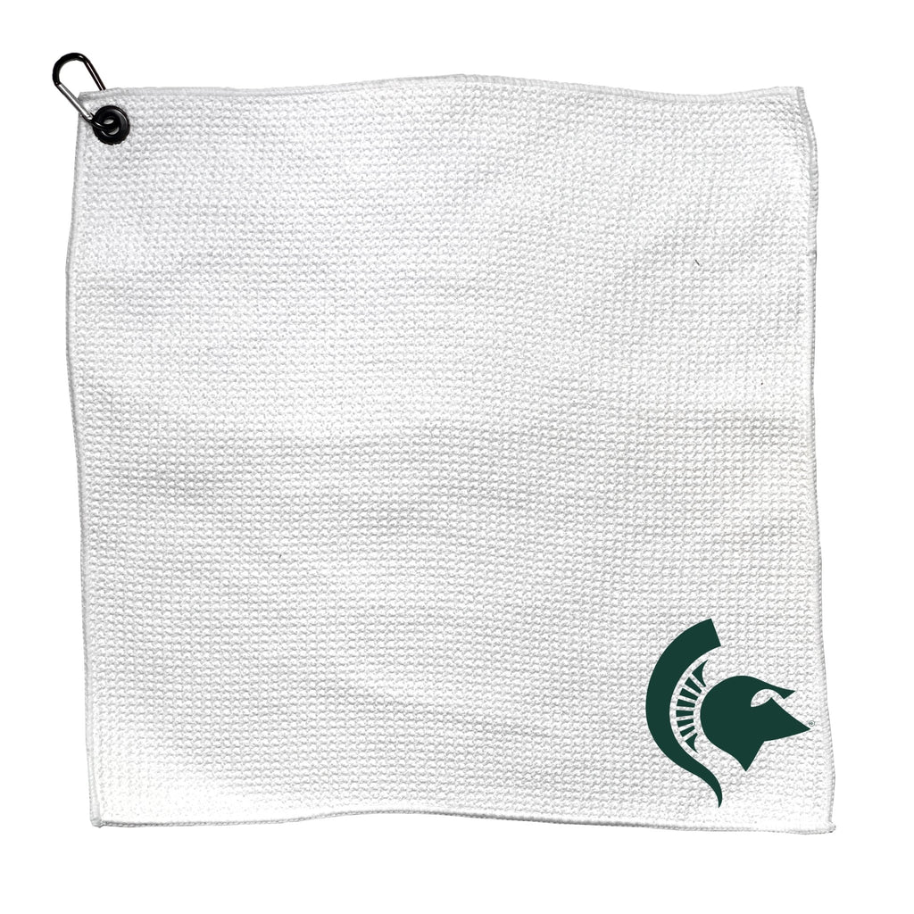 Team Golf Michigan St Golf Towels - Microfiber 15X15 White - 