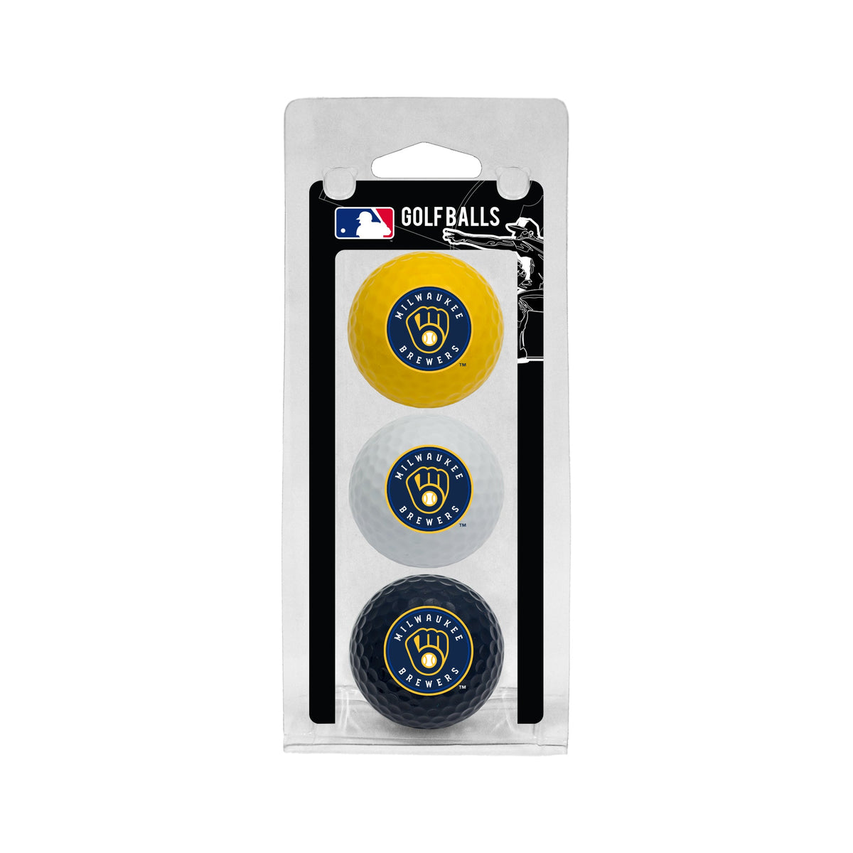 Team Golf Milwaukee Brewers Golf Balls - 3 Pack - Team