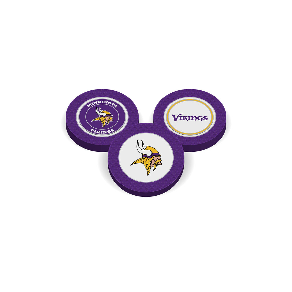 Team Golf MIN Vikings Ball Markers - Golf Chip Marker - 