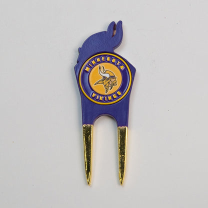 Team Golf MIN Vikings Divot Tools - Custom Shaped - 