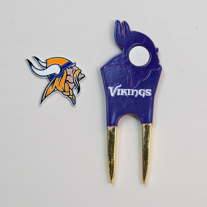 Team Golf MIN Vikings Divot Tools - Custom Shaped - 