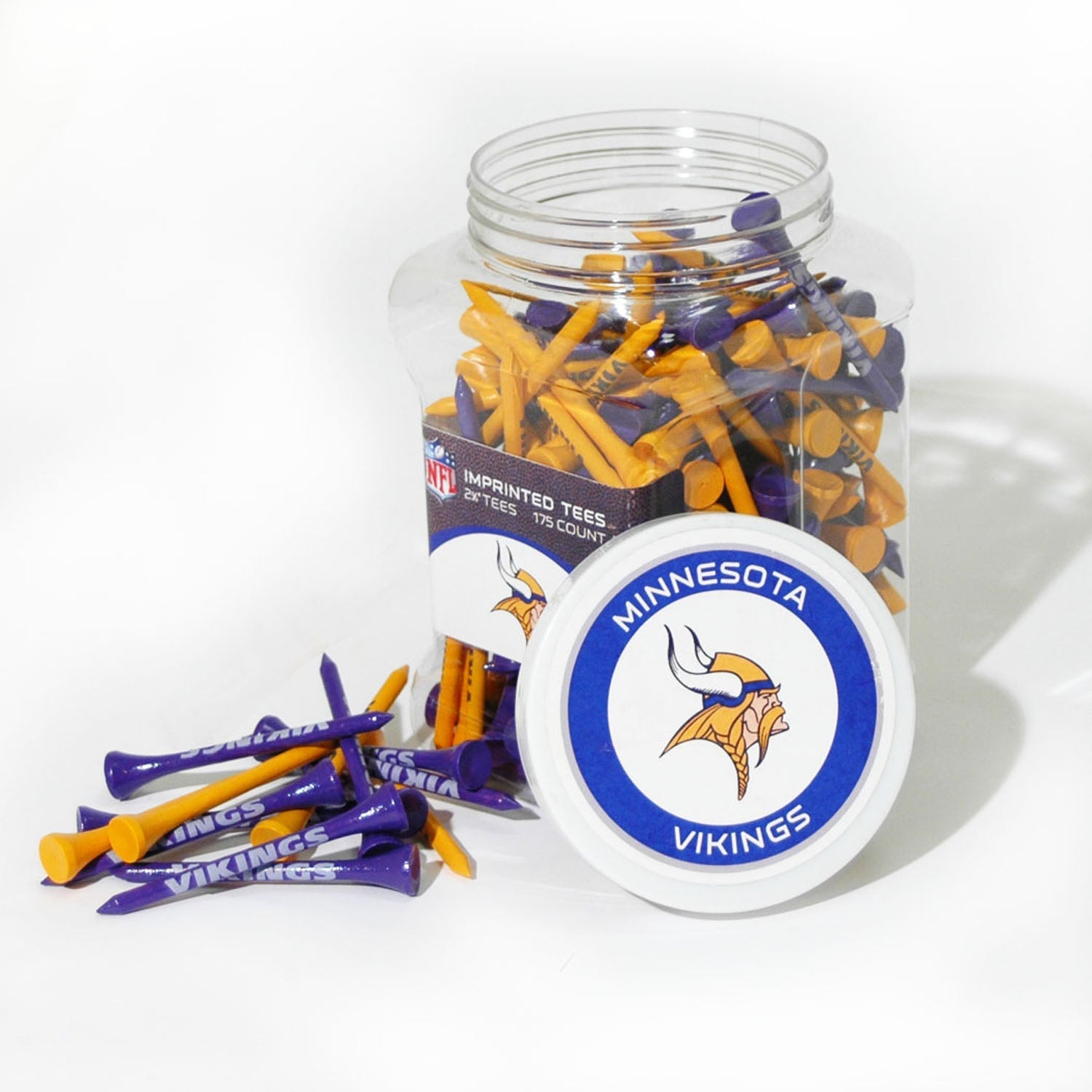 Team Golf MIN Vikings Golf Tees - 175 Tee Jar - 