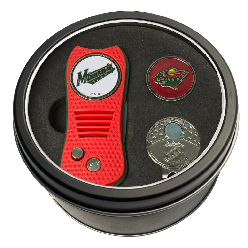 Team Golf MIN Wild Golf Gift Sets - Tin - Divot Tool & Hat Clip - 