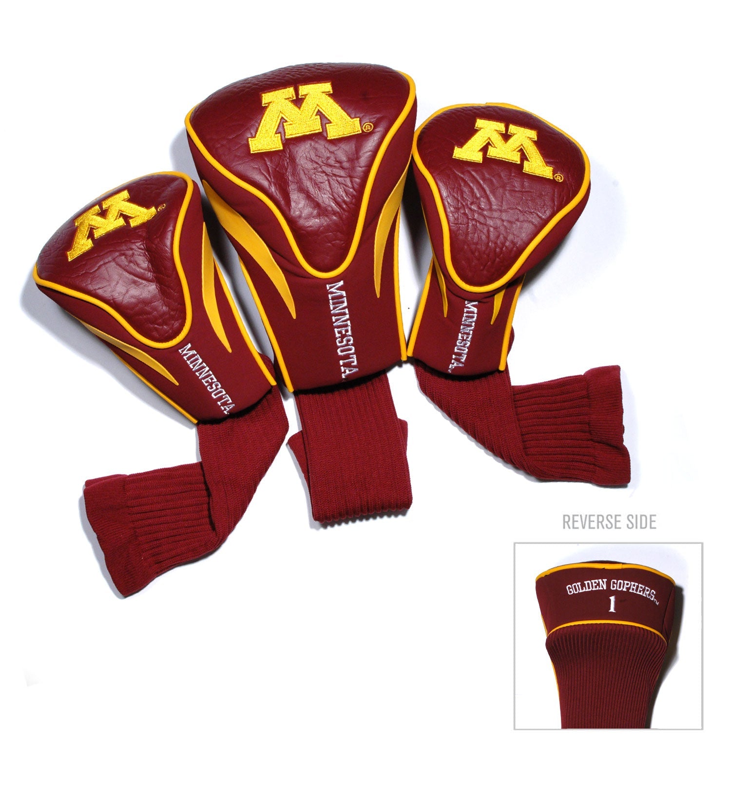 Team Golf Minnesota DR/FW Headcovers - 3 Pack Contour - Embroidered
