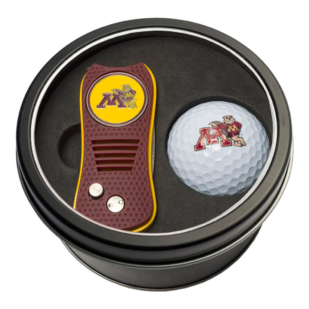 Team Golf Minnesota Golf Gift Sets - Tin - Divot Tool & Golf Ball - 