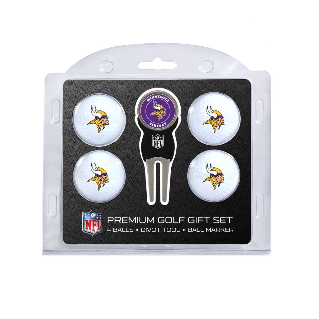 Team Golf Minnesota Vikings Golf Gift Sets - 4 Ball Gift Set -