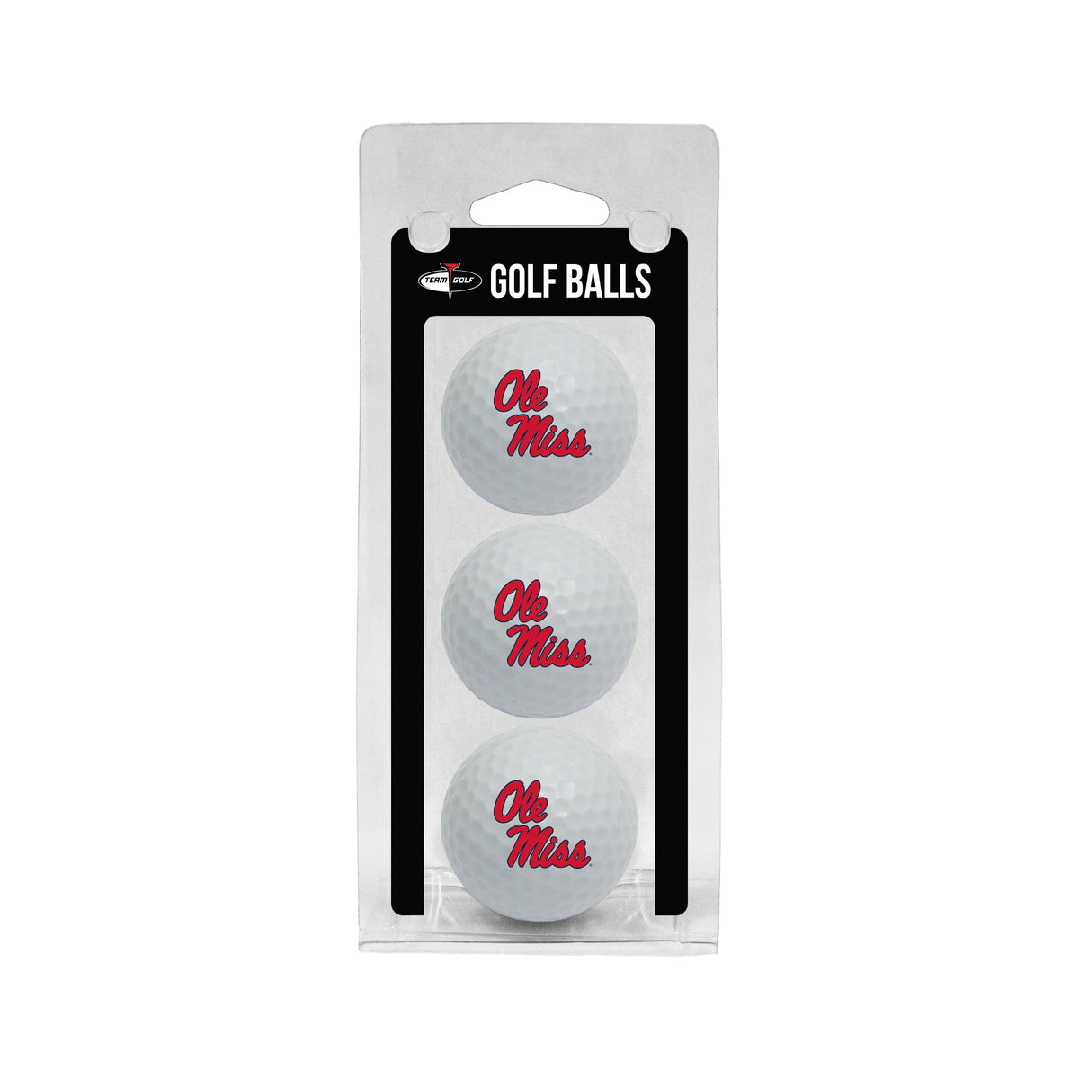 Team Golf Mississippi Golf Balls - 3 Pack - White
