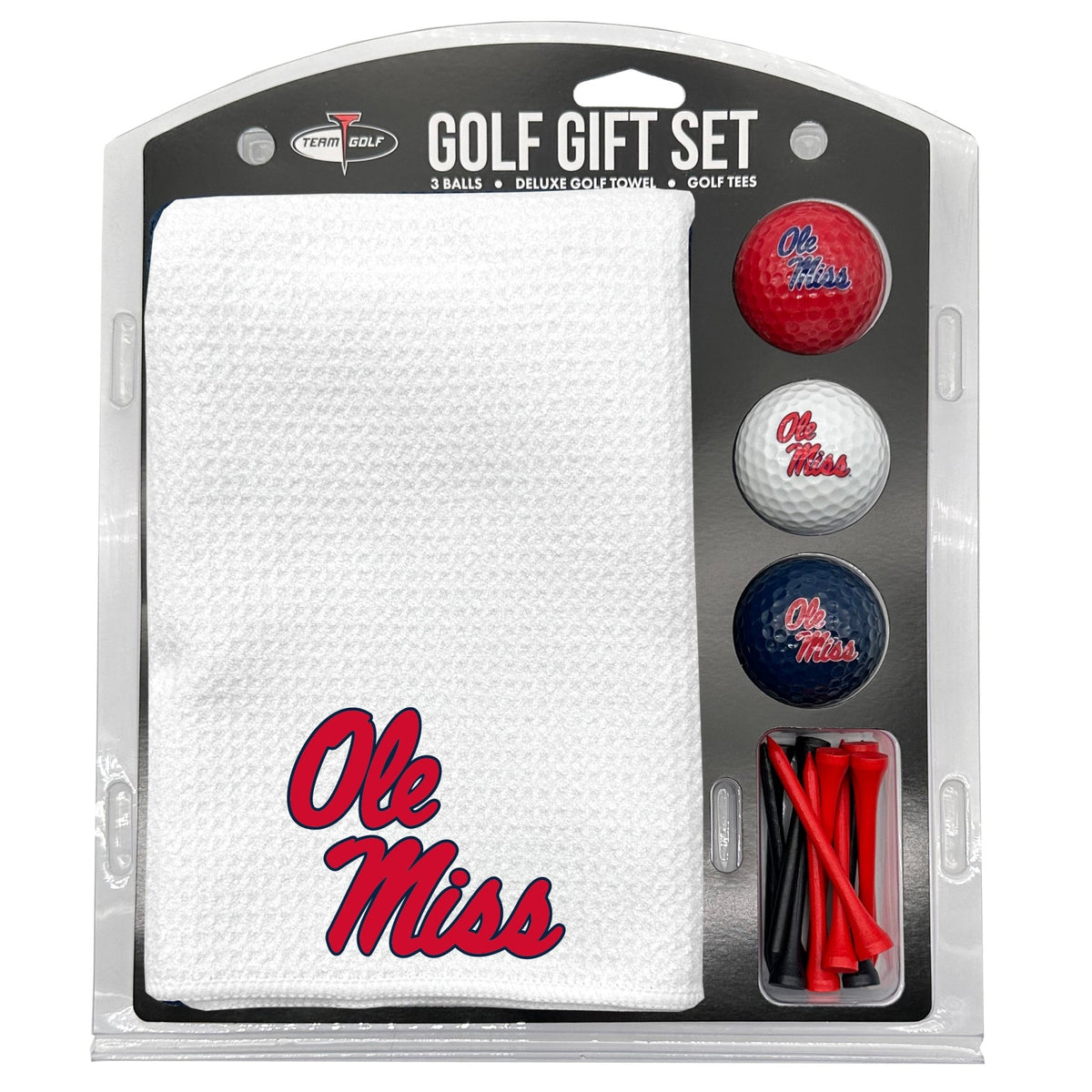 Team Golf Mississippi Golf Gift Sets - Microfiber Towel Gift Set - White - 