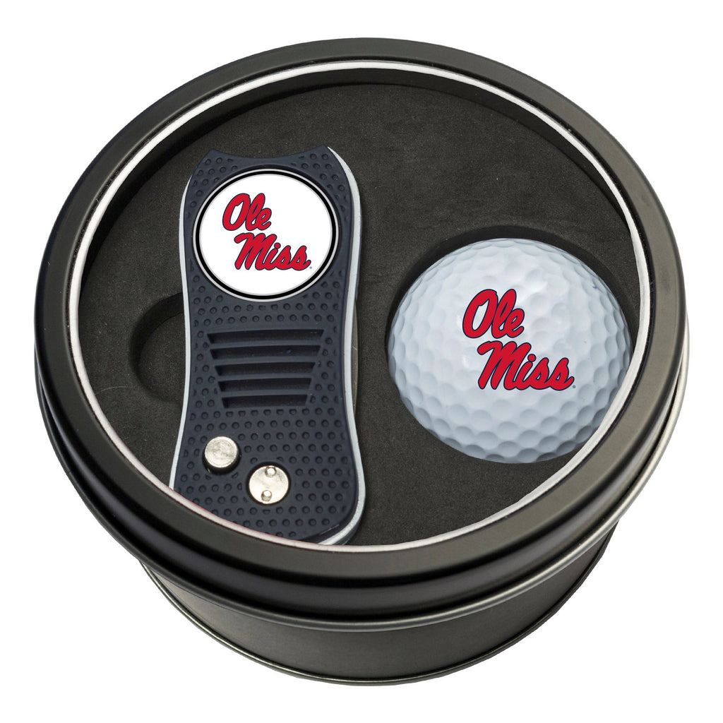 Team Golf Mississippi Golf Gift Sets - Tin - Divot Tool & Golf Ball - 