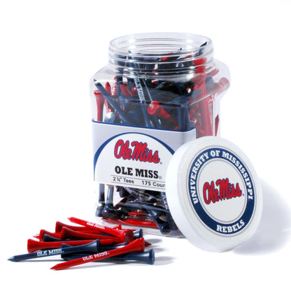 Team Golf Mississippi Golf Tees - 175 Tee Jar - 