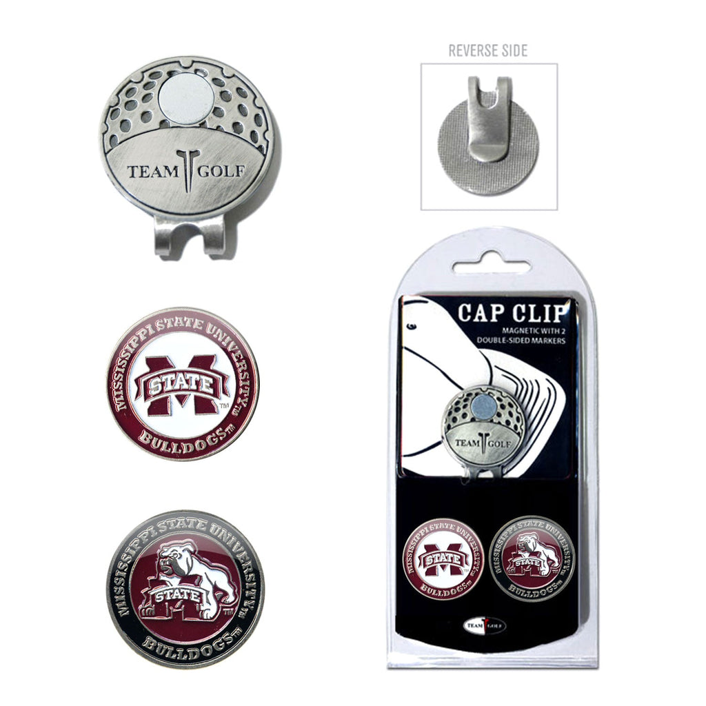 Team Golf Mississippi St Ball Markers - Hat Clip - 2 markers - 