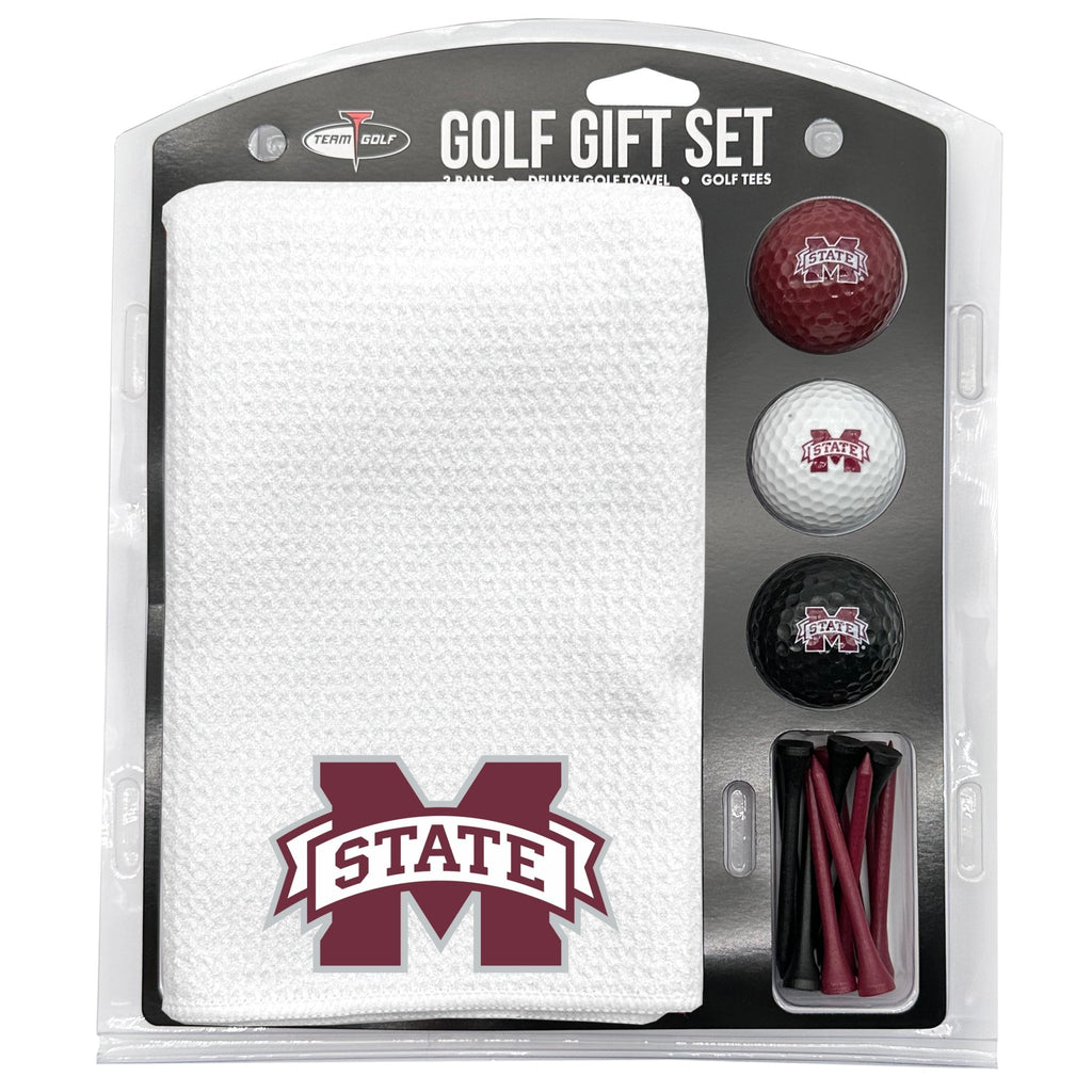 Team Golf Mississippi St Golf Gift Sets - Microfiber Towel Gift Set - White - 