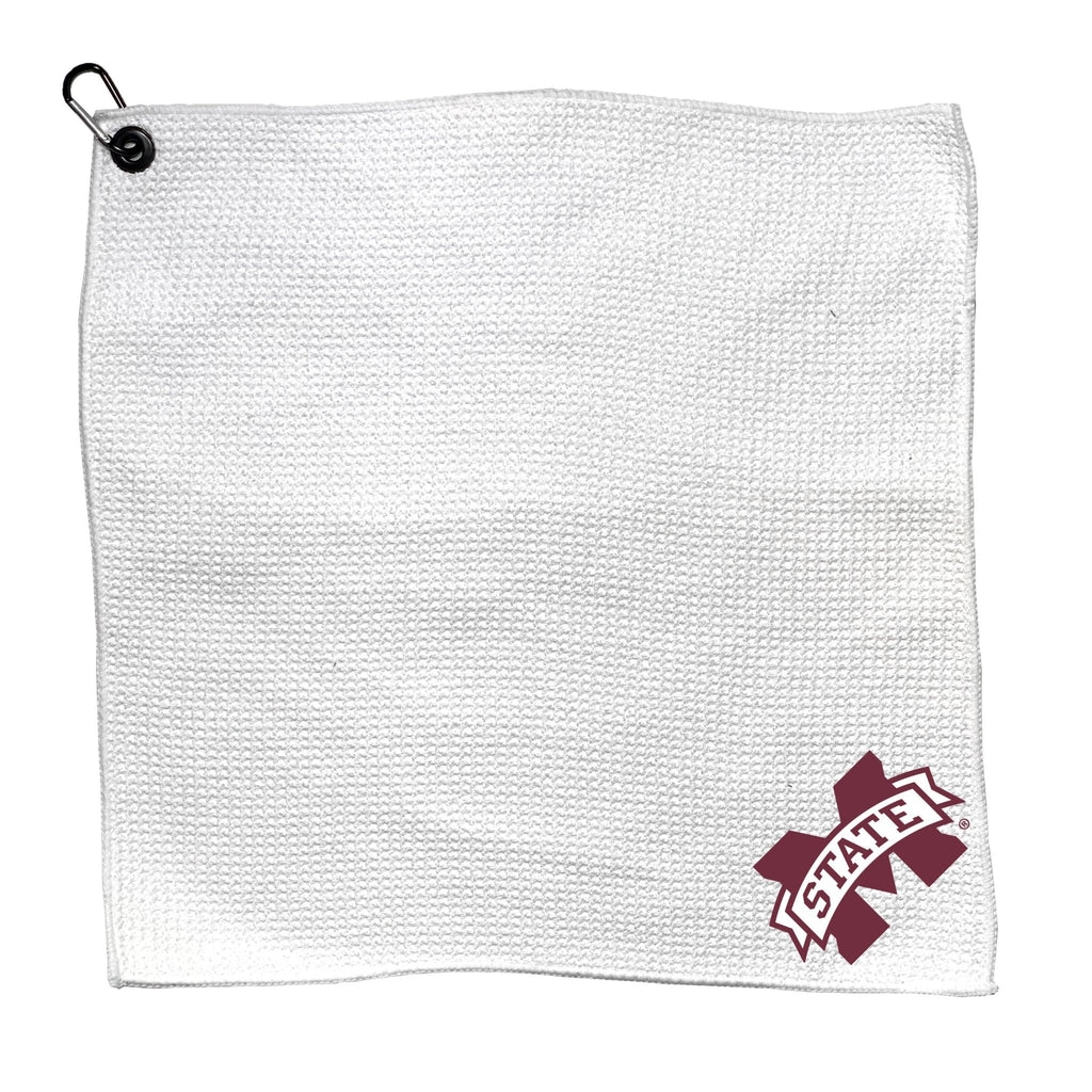 Team Golf Mississippi St Golf Towels - Microfiber 15X15 White - 