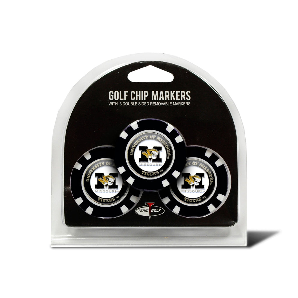 Team Golf Missouri Ball Markers - 3 Pack Golf Chip Markers - 