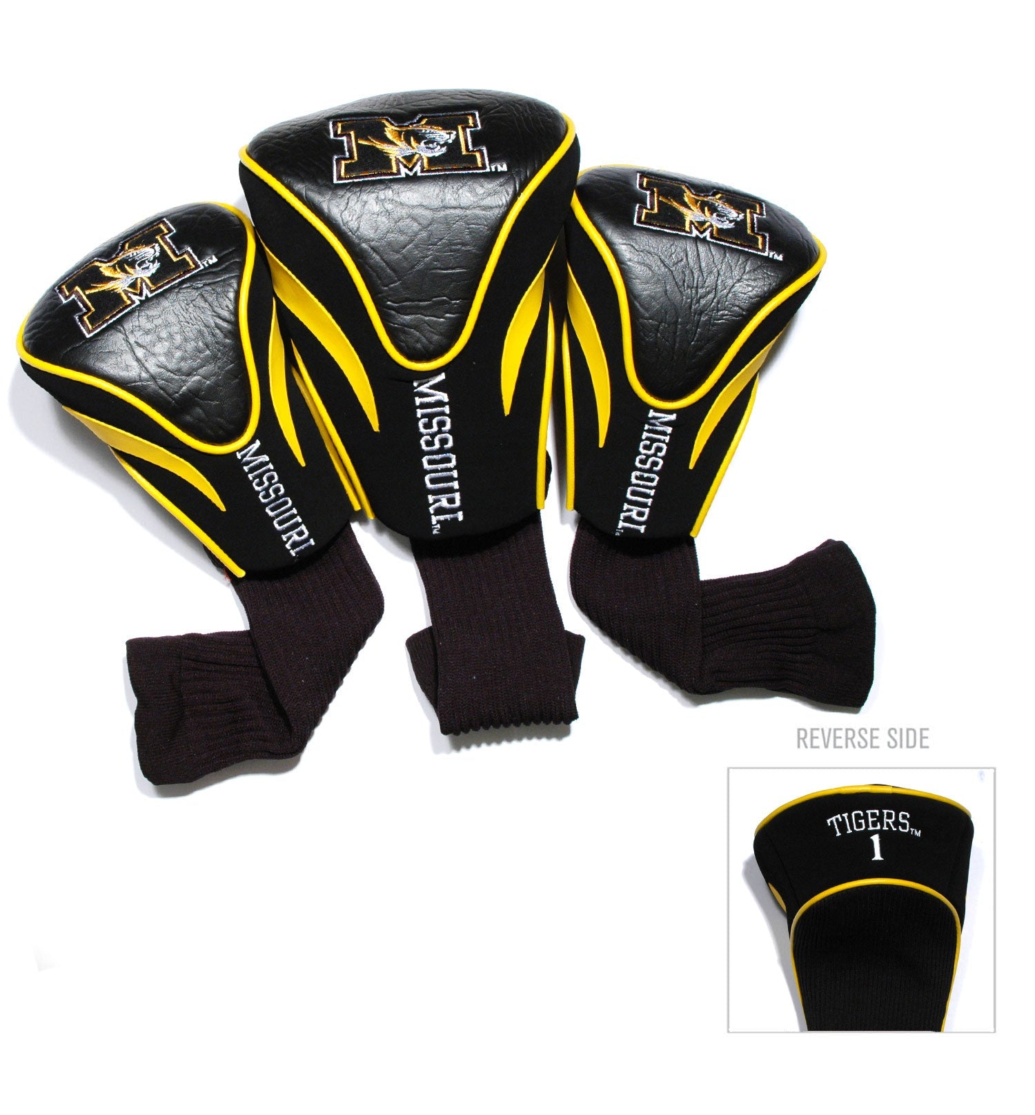 Team Golf Missouri DR/FW Headcovers - 3 Pack Contour - Embroidered