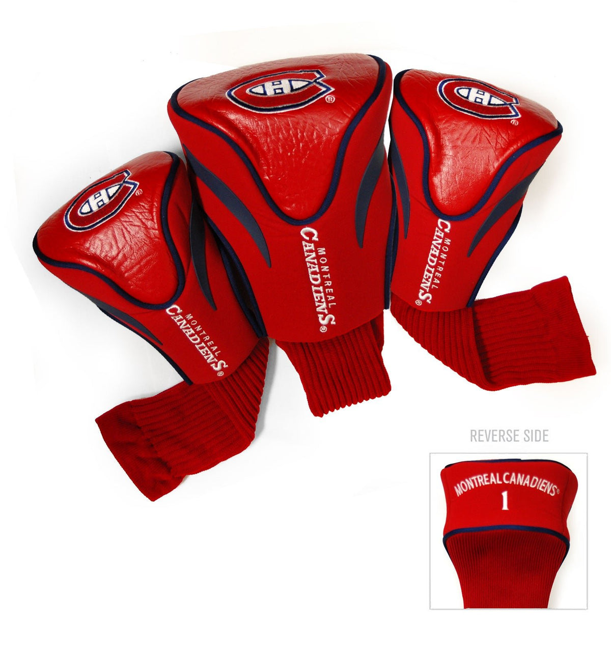 Team Golf Montreal Canadiens DR/FW Headcovers - 3 Pack Contour - Embroidered