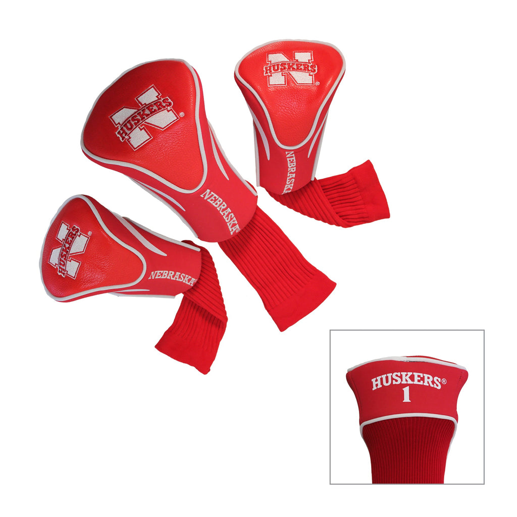 Team Golf Nebraska DR/FW Headcovers - 3 Pack Contour - Embroidered