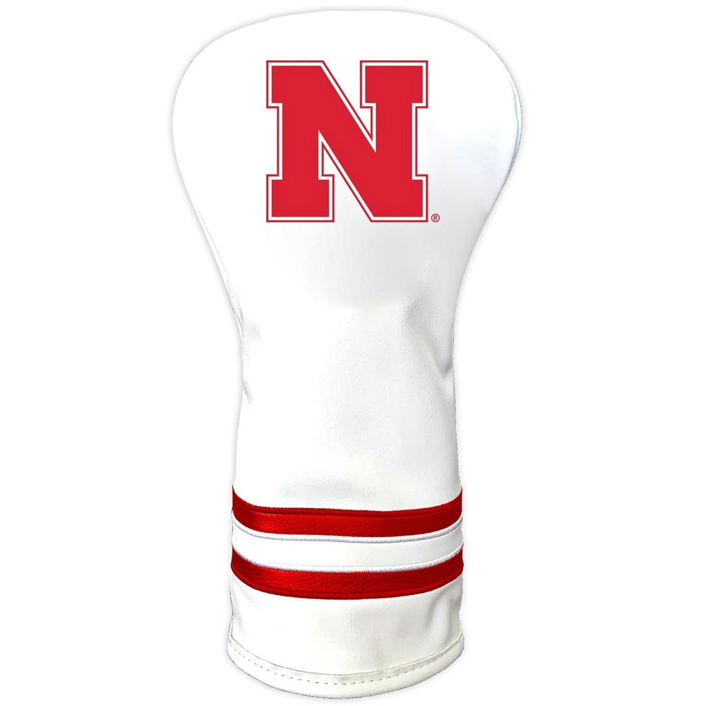 Team Golf Nebraska DR/FW Headcovers - Vintage Driver HC - Printed White