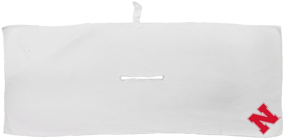 Team Golf Nebraska Golf Towels - Microfiber 16X40 White - 