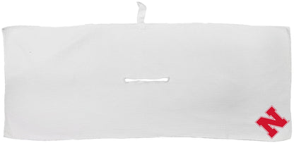 Team Golf Nebraska Golf Towels - Microfiber 16X40 White - 
