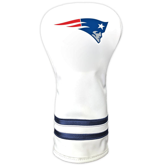 Team Golf New England Patriots DR/FW Headcovers - Vintage Driver HC - Printed White
