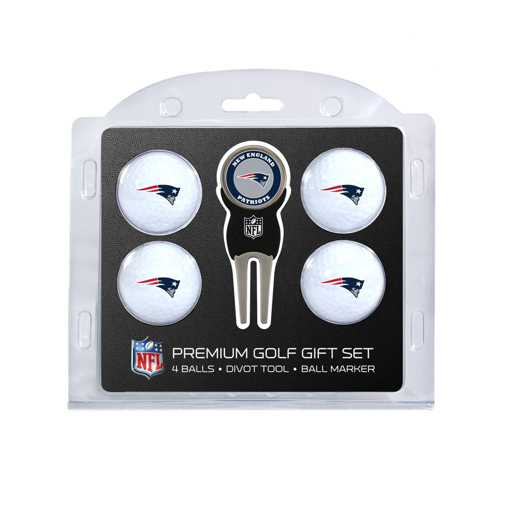 Team Golf New England Patriots Golf Gift Sets - 4 Ball Gift Set -