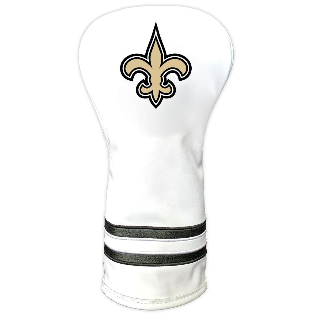 Team Golf New Orleans Saints DR/FW Headcovers - Vintage Driver HC - Printed White