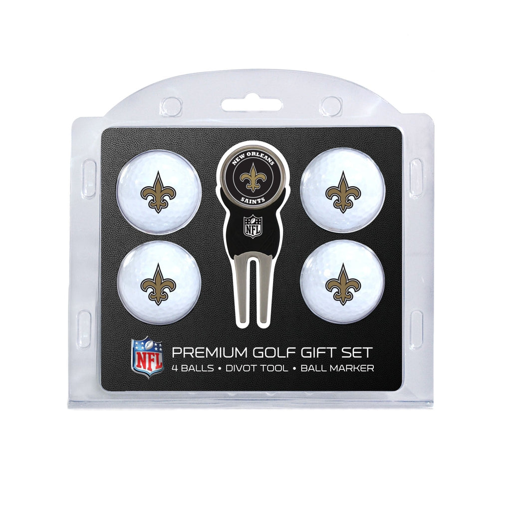 Team Golf New Orleans Saints Golf Gift Sets - 4 Ball Gift Set -