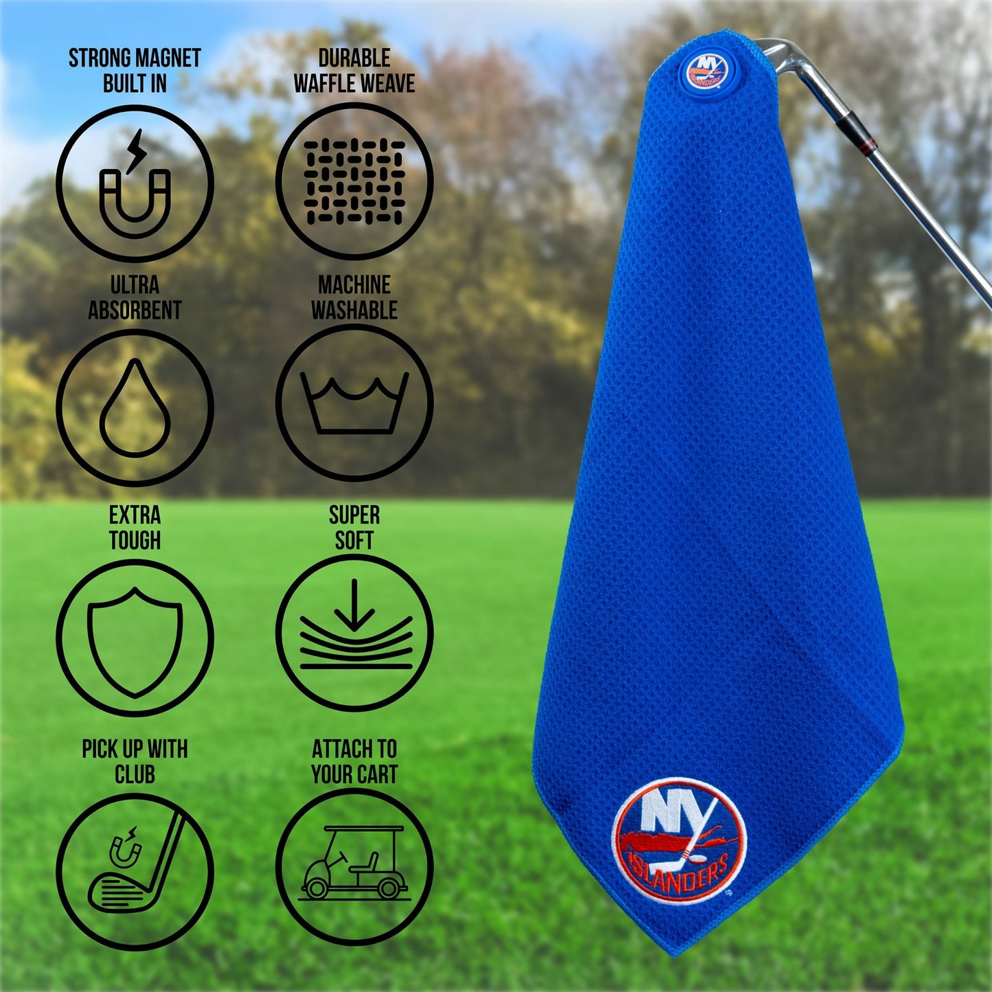 Team Golf New York Islanders Magnetic Golf Towel - Team Golf USA